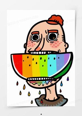 搞笑吃瓜模板大全